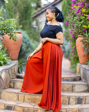 Serro Palazzo Pants - Rust