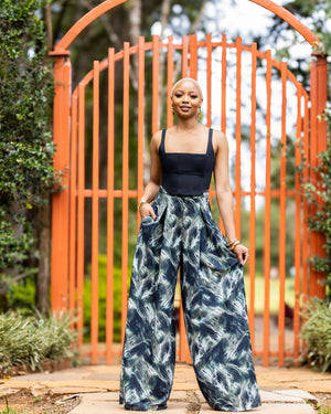 Comfort Palazzo Pants - Green