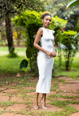 Sienna Bloom Dress - White