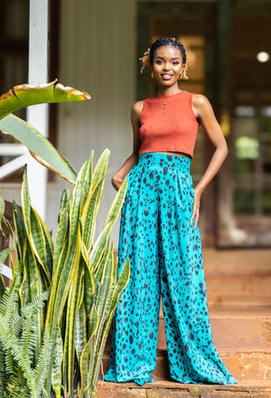Urban Palazzo Pants - Teal