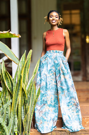 Aqua Palazzo Pants