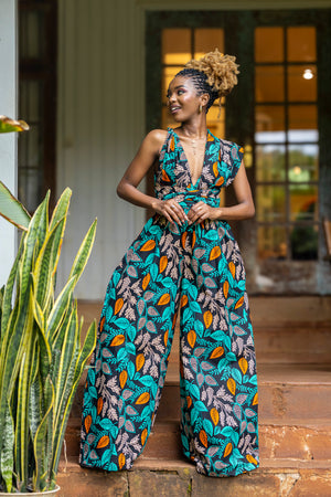 Savanna African Print Infinity Jumpsuit