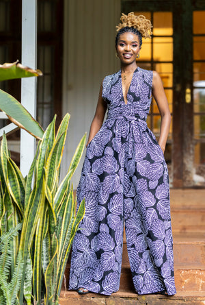 Noire African Print Infinity Jumpsuit