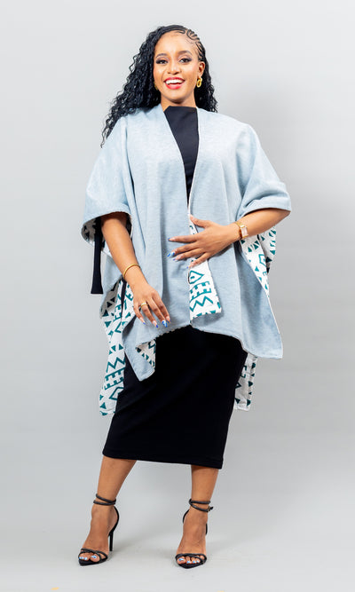 Ndege Reversible Cape - White