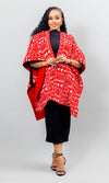 Ndege Reverible Cape - Red