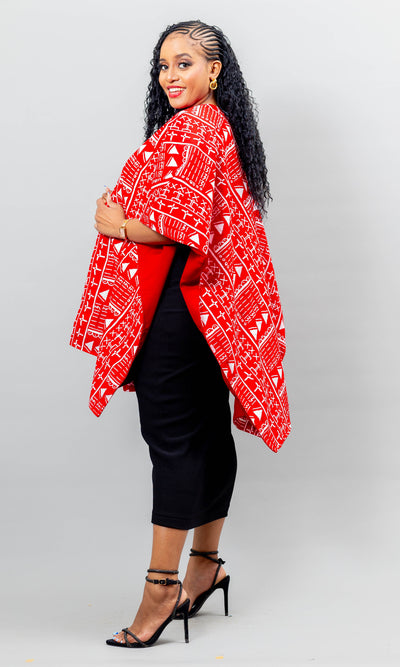 Ndege Reverible Cape - Red