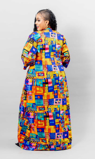 Mauve African Print Kimono