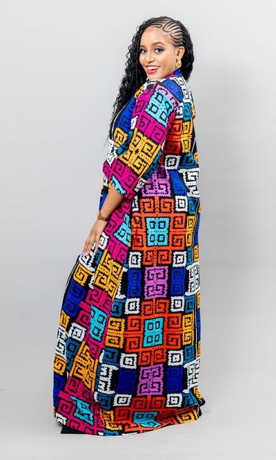 Jacaranda African Print Kimono