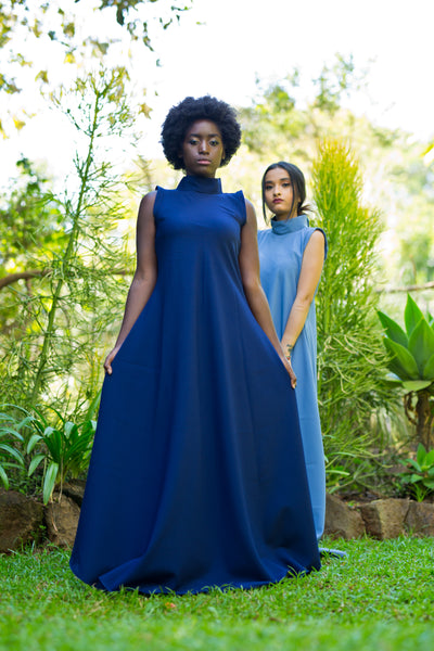 Mwari Maxi Dress - Navy Blue