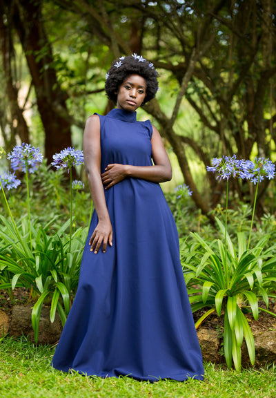 Mwari Maxi Dress - Navy Blue