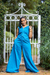 Bahari Palazzo Set - Steel Blue