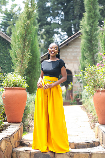 Robin Palazzo Pants - Mustard