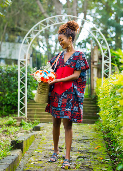 Carnation African Print Dress