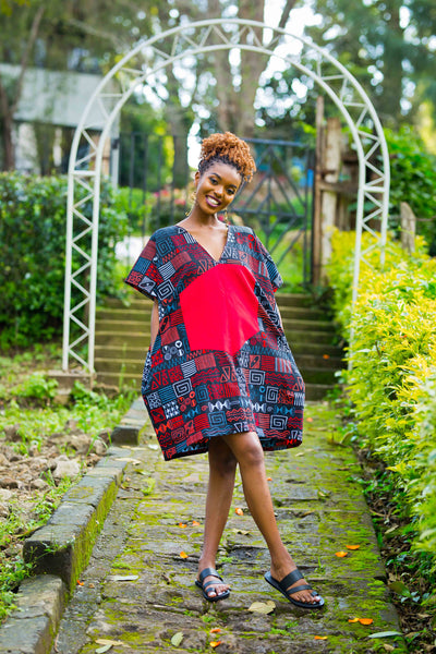 Carnation African Print Dress