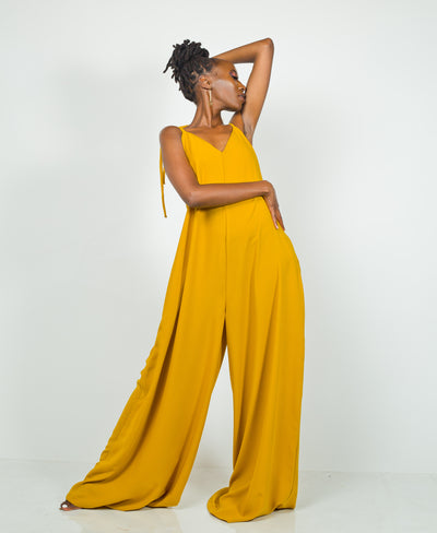 Butterfly Jumpsuit - Mustard