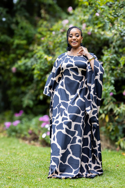Serenity Kaftan - Black & Beige