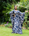 Serenity Kaftan - Black & Beige