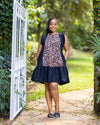 Radiance Shift Dress - Black/Beige