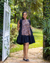 Radiance Shift Dress - Black/Beige