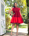 Radiance Shift Dress - Red