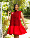 Radiance Shift Dress - Red