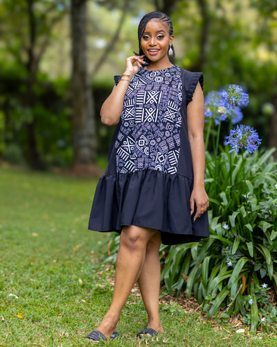 Radiance Shift Dress - Black/White