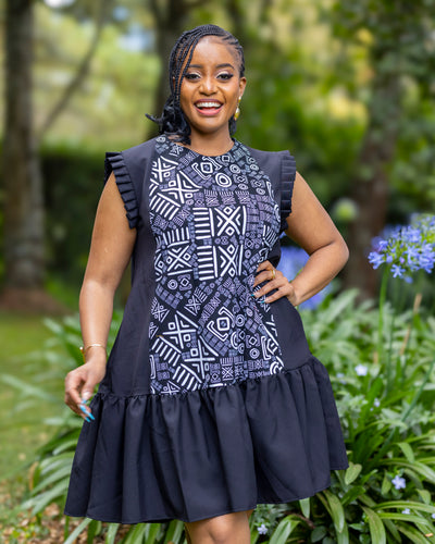 Radiance Shift Dress - Black/White