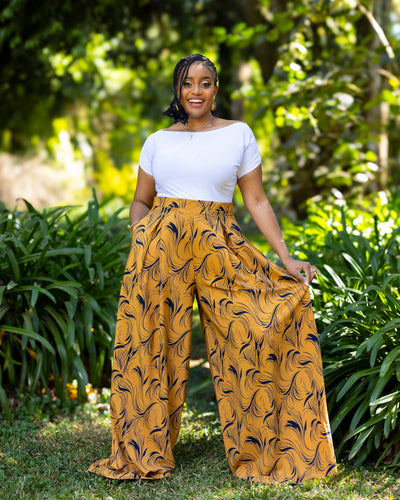 Serenity Palazzo Pants - Mustard