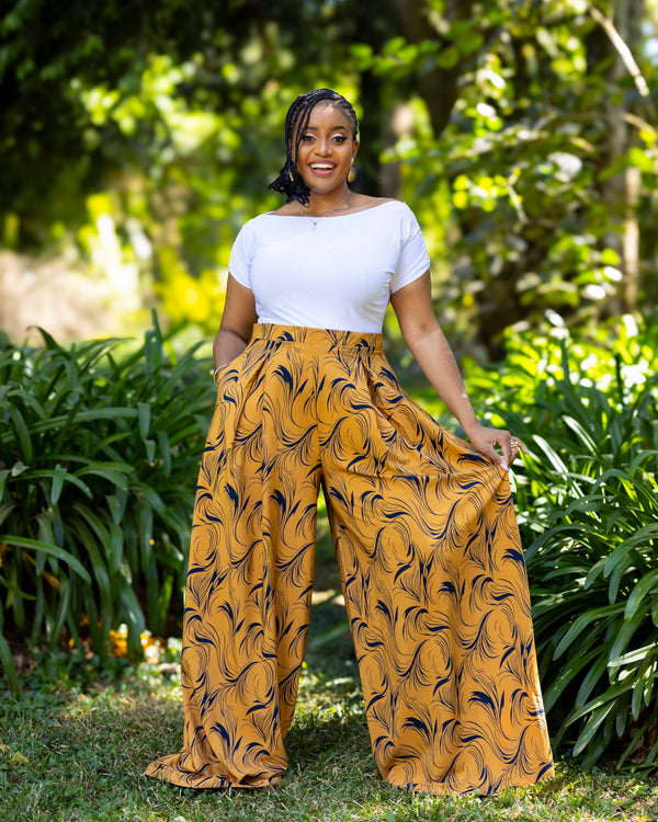 Serenity Palazzo Pants - Mustard