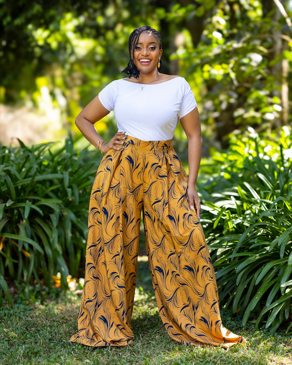 Serenity Palazzo Pants - Mustard