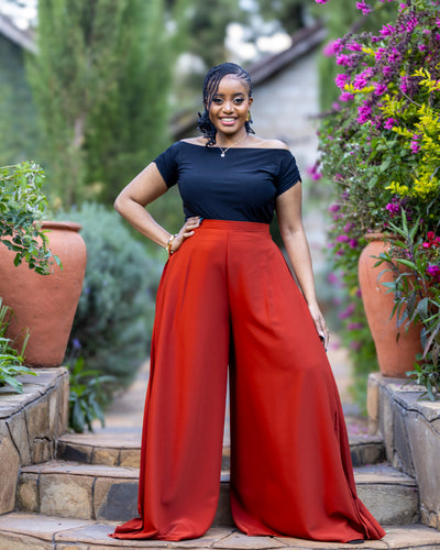 Serro Palazzo Pants - Rust
