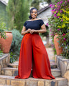 Serro Palazzo Pants - Rust
