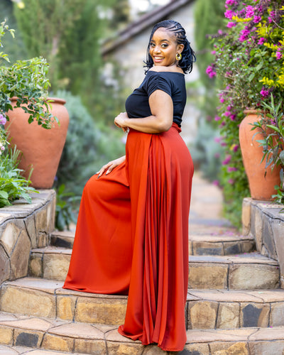 Serro Palazzo Pants - Rust