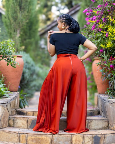 Serro Palazzo Pants - Rust