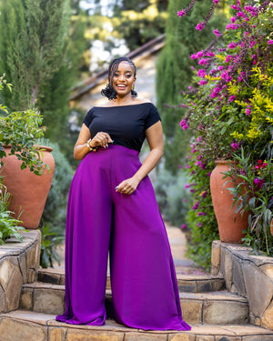 Serro Palazzo Pants - Purple