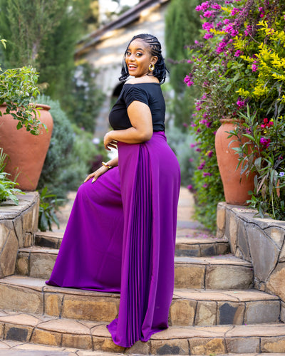 Serro Palazzo Pants - Purple