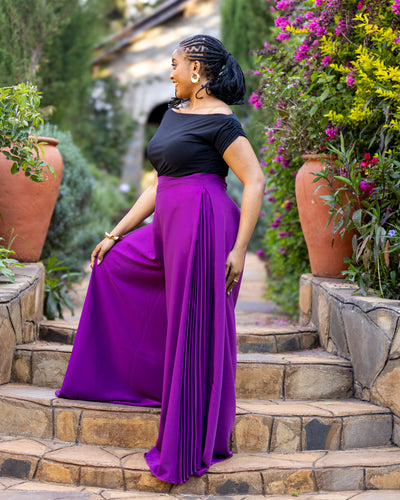 Serro Palazzo Pants - Purple