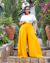 Serro Palazzo Pants - Mustard