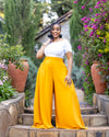 Serro Palazzo Pants - Mustard