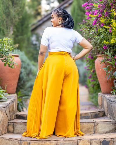 Serro Palazzo Pants - Mustard