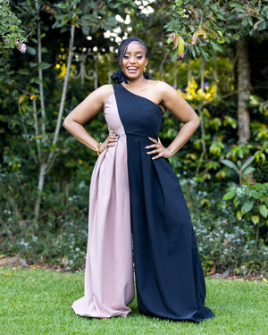 Euphoria Jumpsuit - Black & Nude