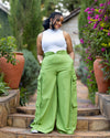 Zyrah Cargo Pants - Sage Green
