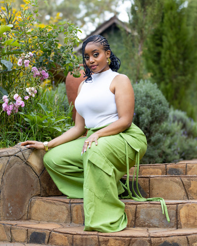 Zyrah Cargo Pants - Sage Green