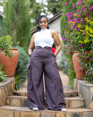 Zyrah Cargo Pants - Brown