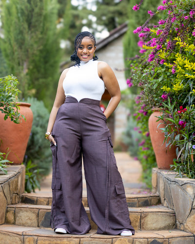 Zyrah Cargo Pants - Brown