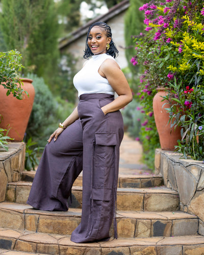 Zyrah Cargo Pants - Brown