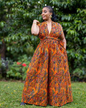Nyarai African Print Infinity Jumpsuit
