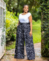 Lela Palazzo Pants - Black & White
