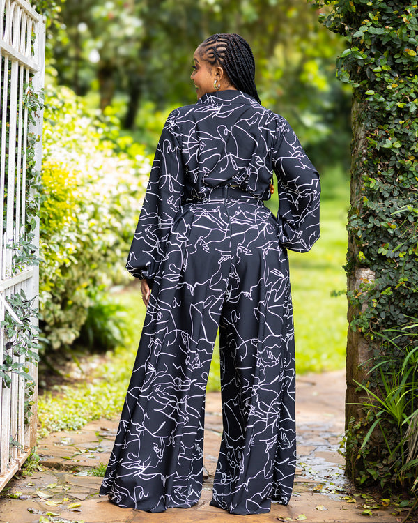 Lela Two-Piece Set - Black & White