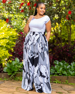Luna Palazzo Pants - White